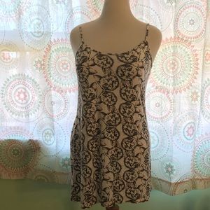 Cat Face Print Spaghetti Strap Dress